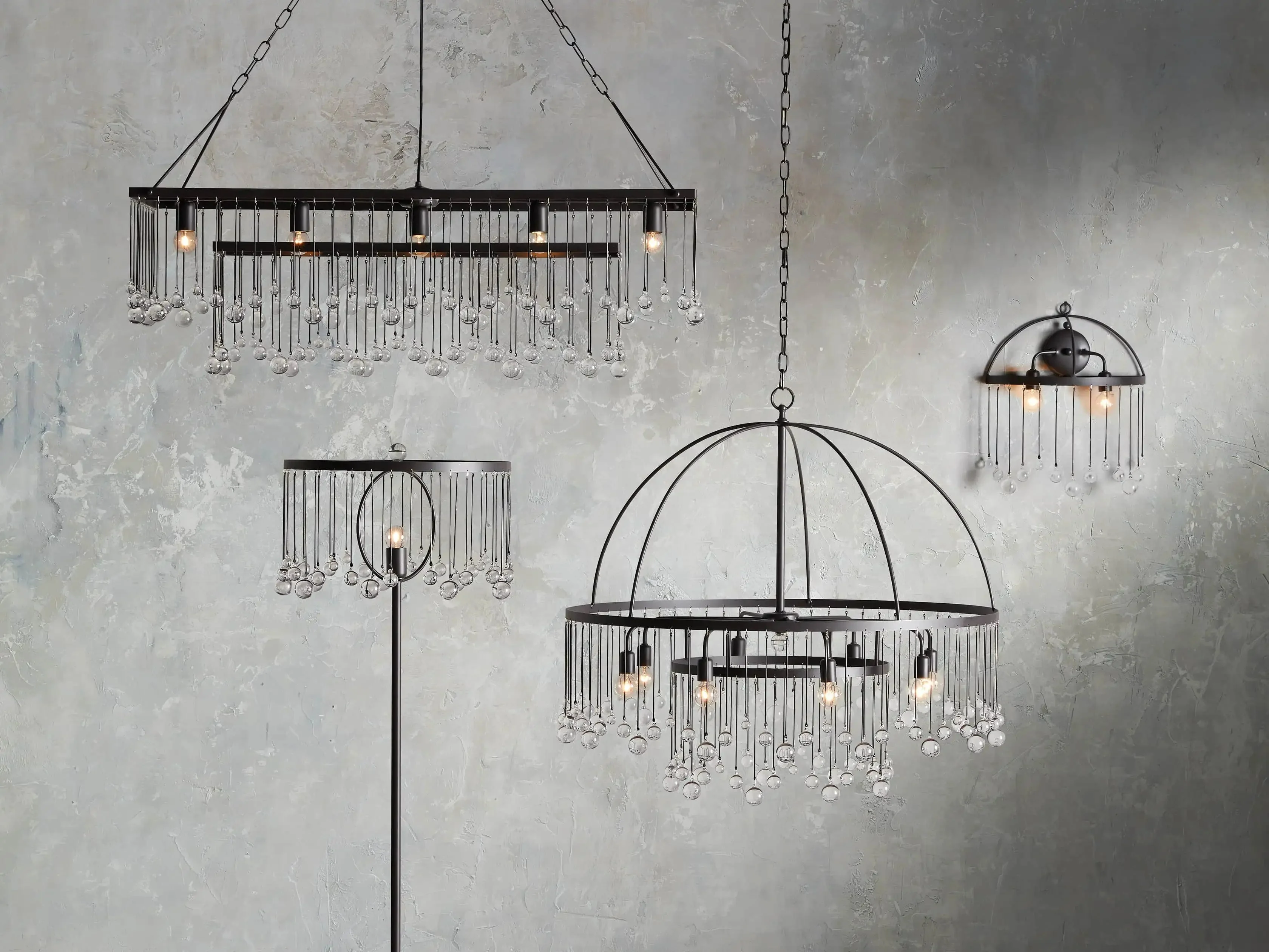 Aubrey Crystal Ball Rectangular Chandelier 47'' 60'' - Image 26
