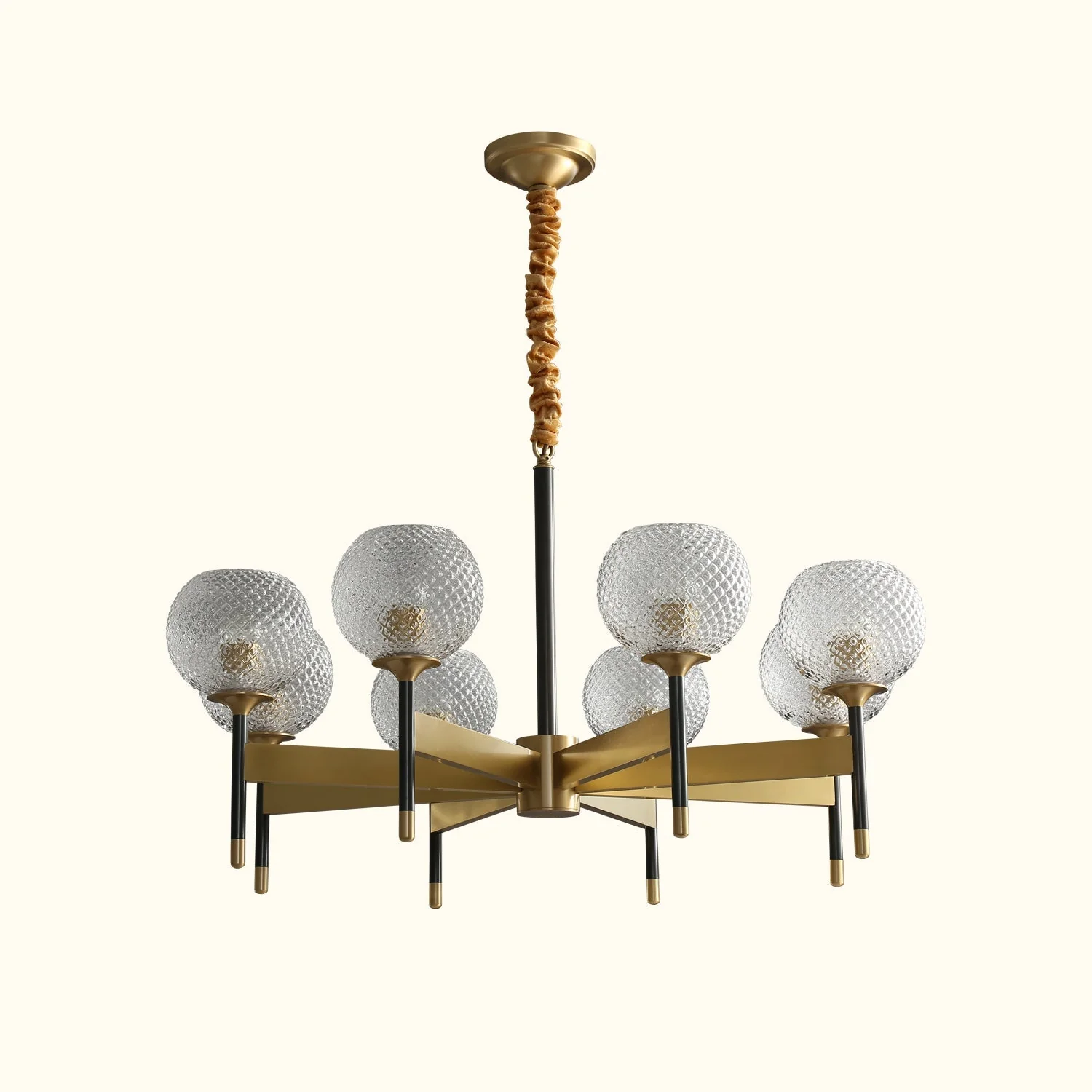Orrefors Ball Brass Chandelier - Image 15