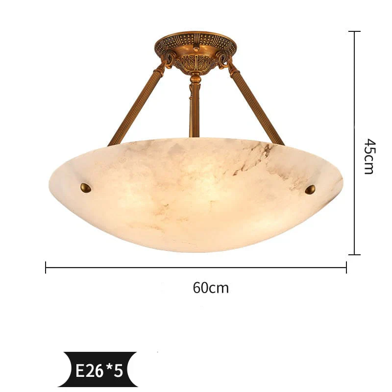 Vintage Round Alabaster Ceiling Lamps - Image 30